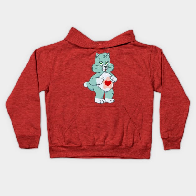 Proud Heart Cat V.2 Kids Hoodie by Boyanton Designs